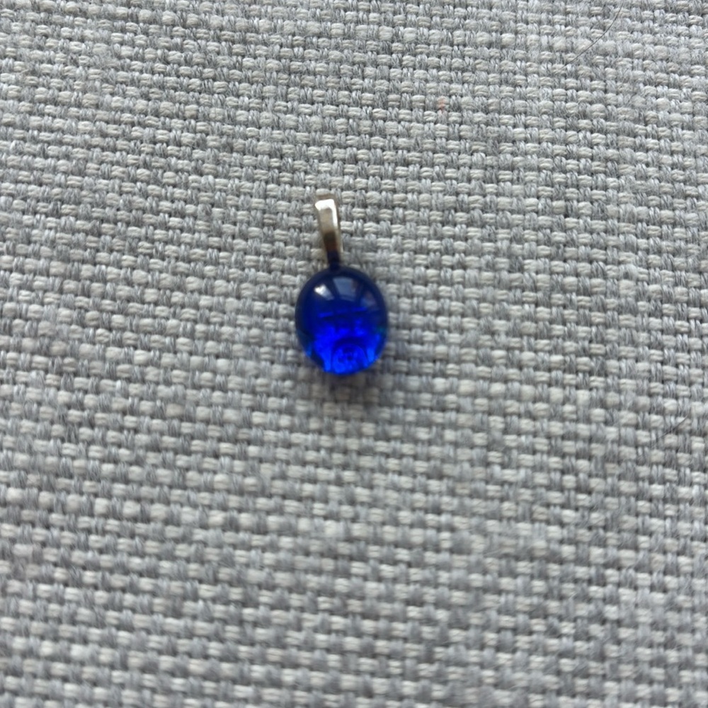 Blue glass pendant